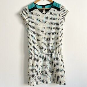 Barney’s New York Mini Dress Short Sleeve Striped Mesh